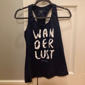 Serengetee Wanderlust Navy Blue Tank Top